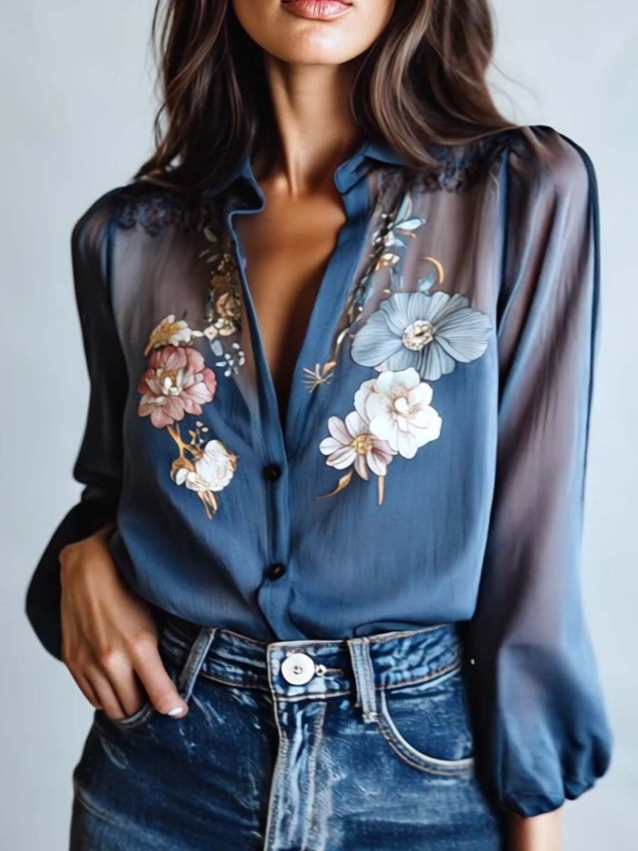 Blusa floral boho chic