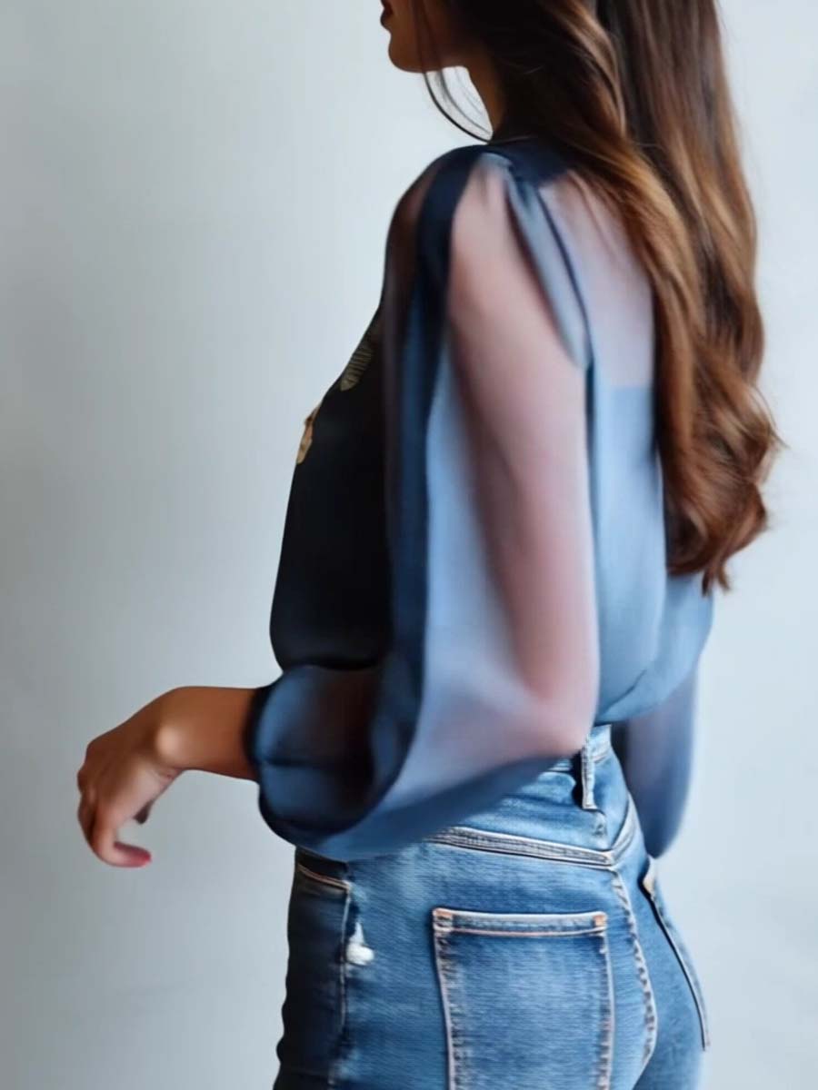 Blusa floral boho chic