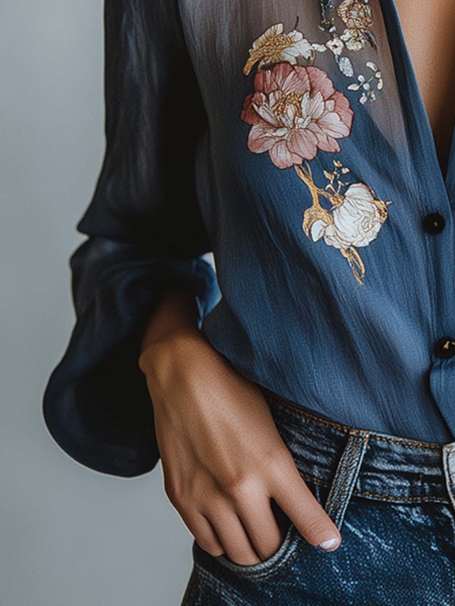 Blusa floral boho chic
