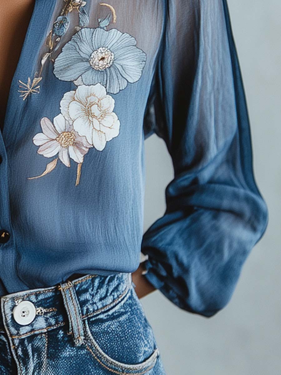 Blusa floral boho chic