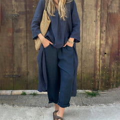 Carolyn | Women's Lightweight Two-Piece Set, Coordinated Top and Relaxed Bottoms
