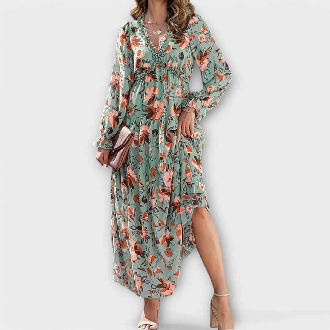 Helen | Vestido Elegante com Flores