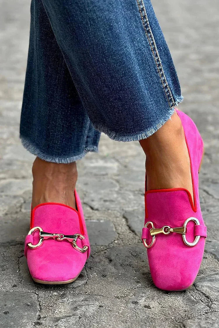 Sara | Fluorescent Loafer With Metal Detail