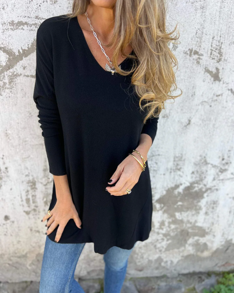 Anya | Soft Drape V-Neck Top - Flattering in all the right places.