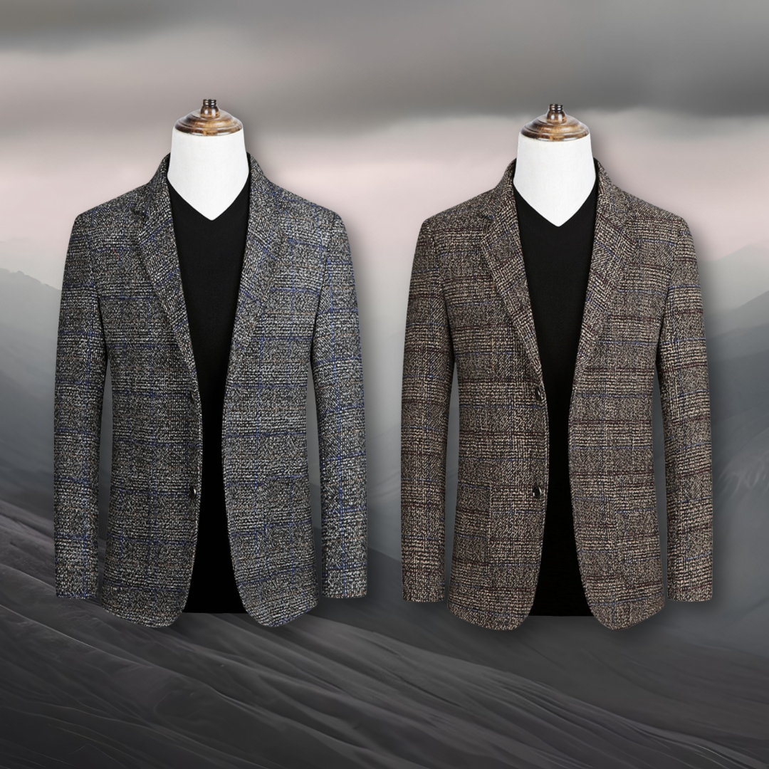David | Blazer Elegante em Tecido Escocês