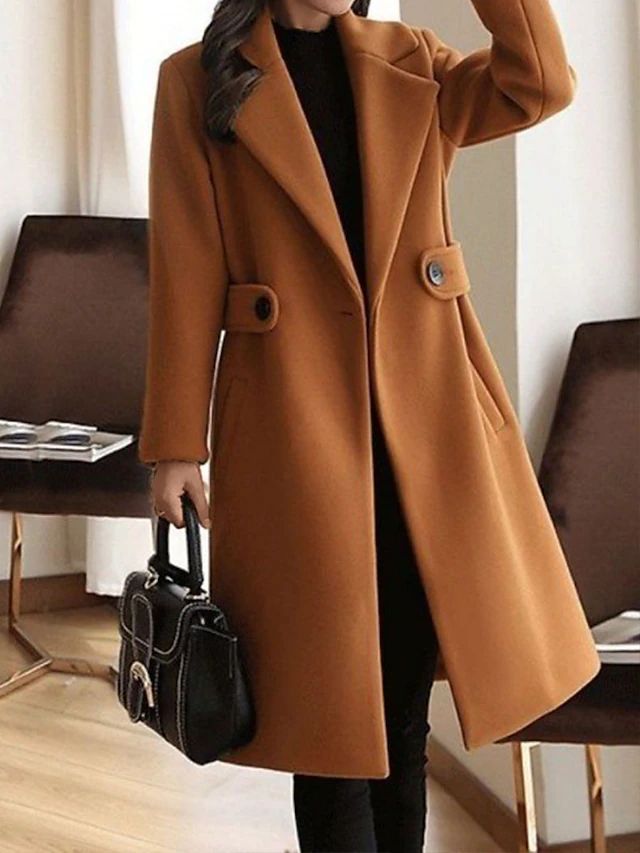 Liora | Women's Belted Winter Overcoat, Warm Elegant Longline Coat for Work
