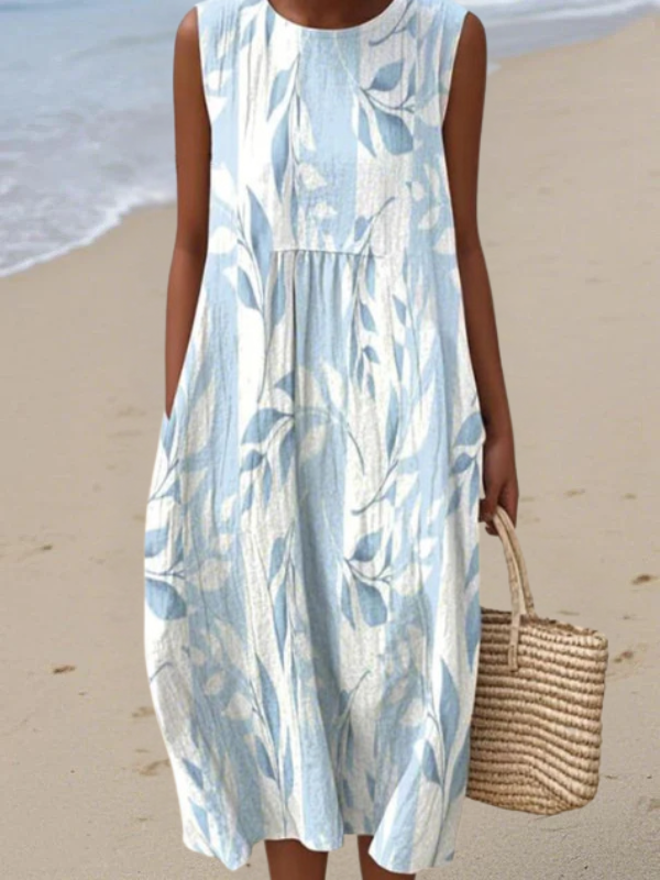 Joy | Vestido Midi Folhagem