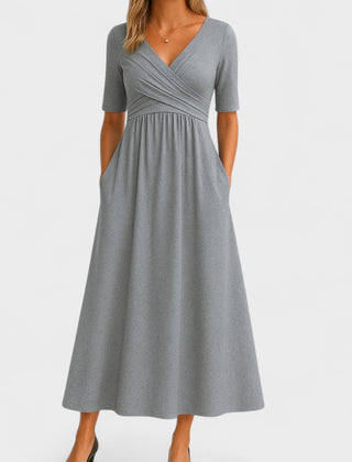 Phoebe | Women's A-Line Midi Dress, Streamlined Everyday Dress for Elegant Events