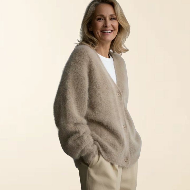 Nena – Luxe Mohair Look Vest - Soft and Elegant