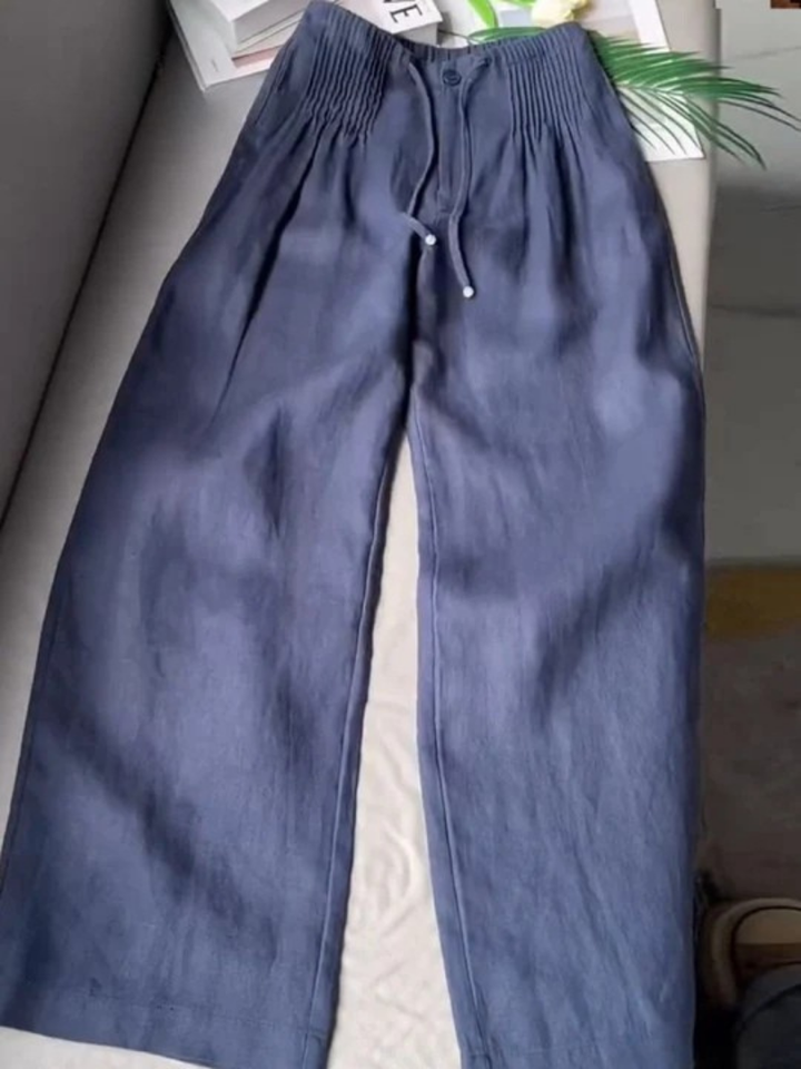 Camille | Wide-leg Pants in Cotton and Blend
