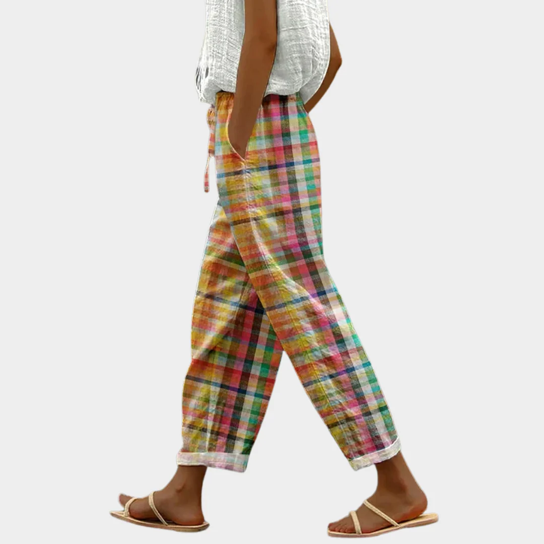 Michelle  | Calça Confortável Xadrez
