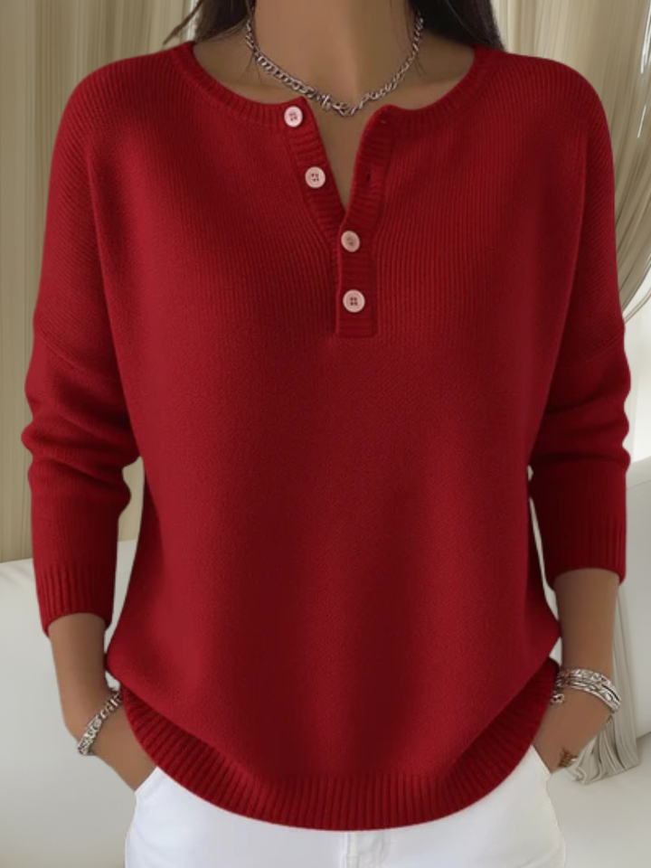 Bliss™ | Soft  Button Detailed Sweater