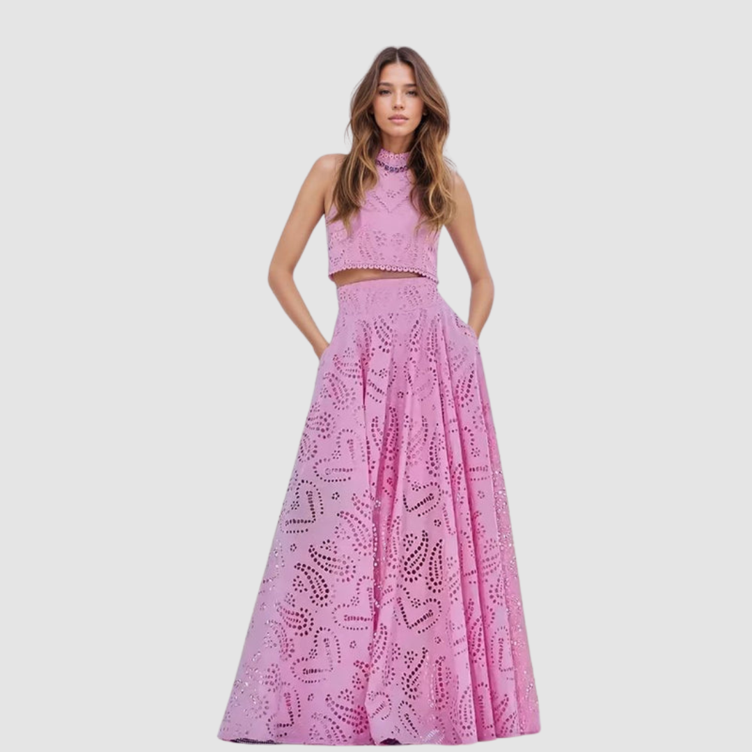 Conjunto Sofisticado Tallie de Duas Peças | Conjunto Elegante de Duas Peças para um Verão Chique