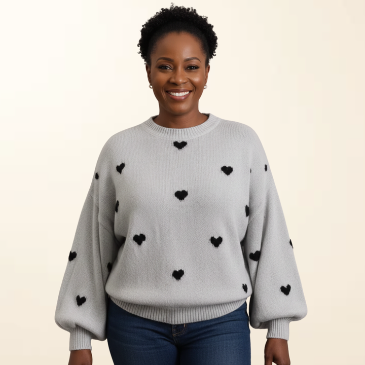 Maya - Soft and Warm Sweater with Hearts