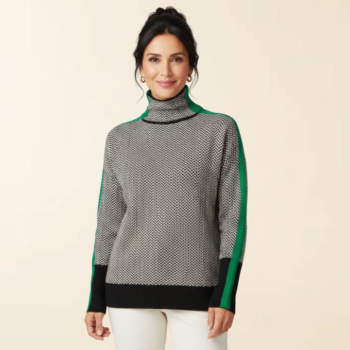 Noré - Sweater with High Collar and Comfortable Fit