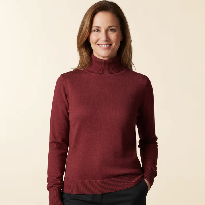 Anna - Suéter Elegante de Cuello Alto con Forro Súper Suave