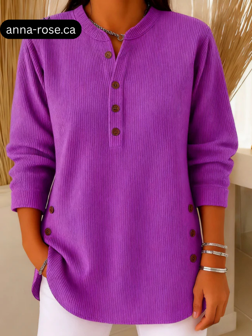 Brittany | Long Sleeve Purple Sweater