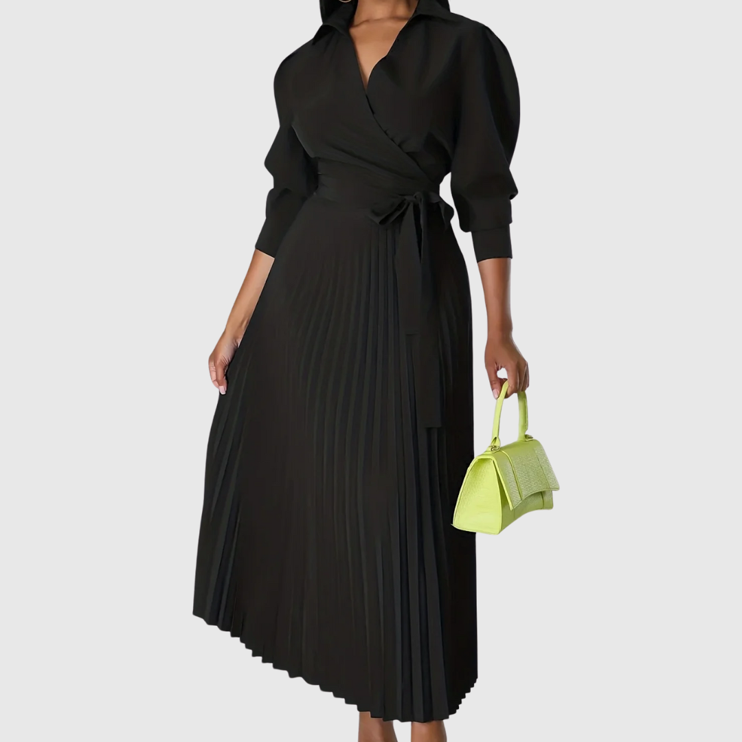 Evelina | Vestido Midi Plissado e Macio