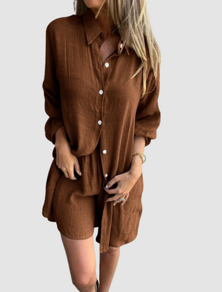 Gennie | Women's Two-Piece Suit Set, Cropped Blazer and High-Waist Pencil Skirt Office Outfit