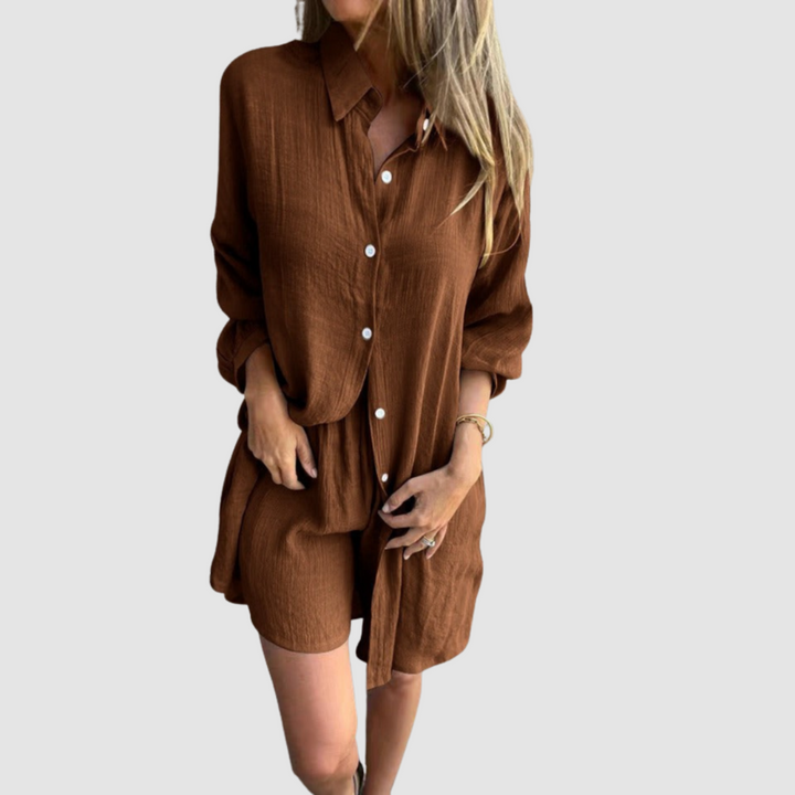 Gennie™ Conjunto de Dos Piezas con Estilo | Blazer Corto y Falda Lápiz