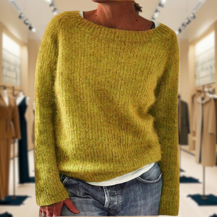 Luma | Women's Wool Blend Sweater, Relaxed Fit Soft Warm Knit Pullover