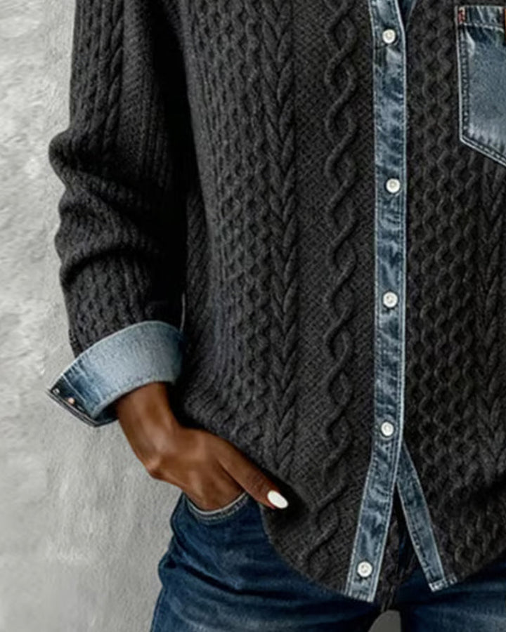 Juliane | Suéter Jeans Tricotado