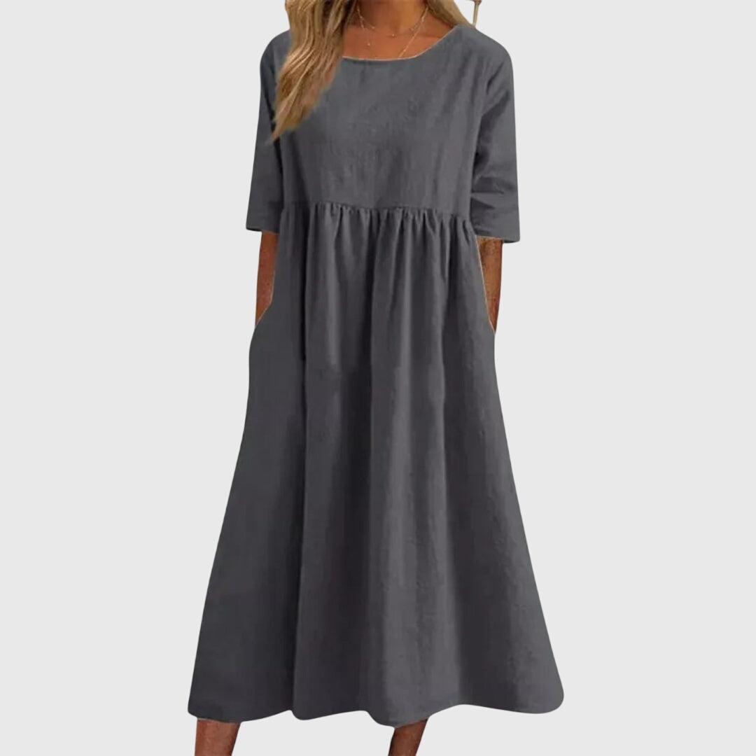 Haisley | Vestido Elegante de Manga Curta