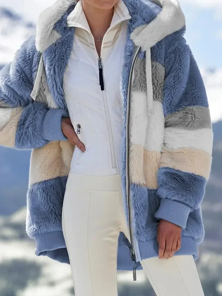 Kirsty | Women's Hooded Winter Jacket, Full-Zip Warm Coat for Cold Weather