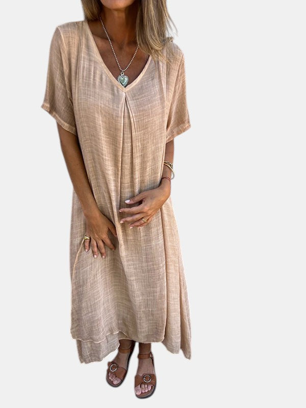 Amy | Tummy Coverage V-neck Dress
