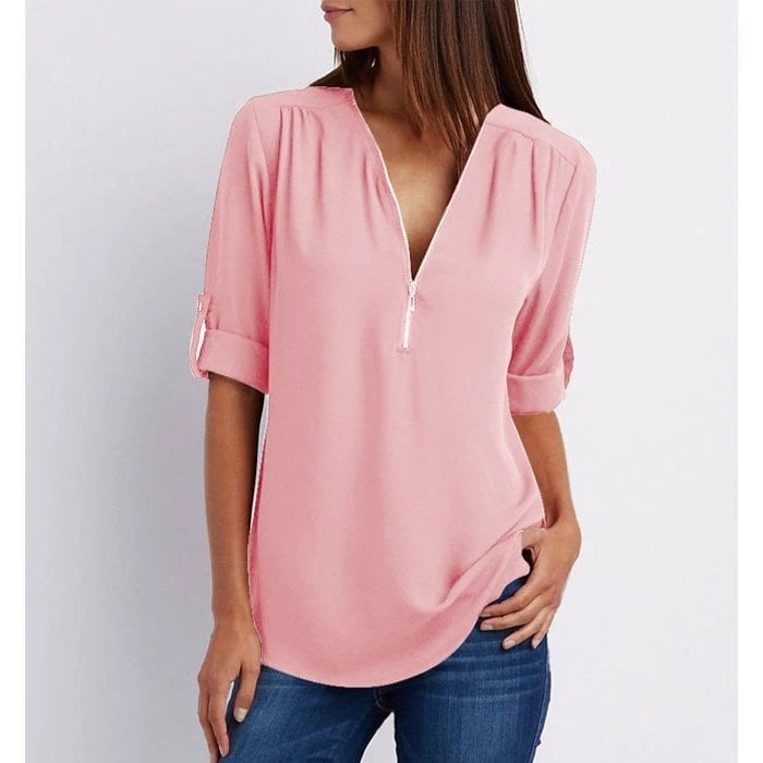 Gwen | Blusa Elegante com Zíper