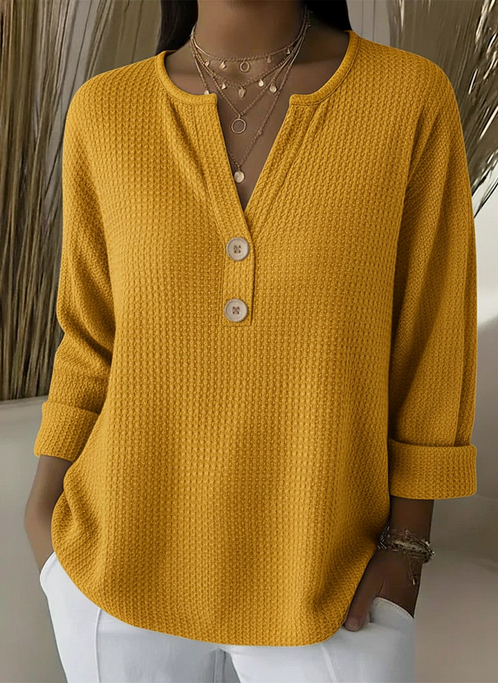 Giselle | Textured Button Sweater