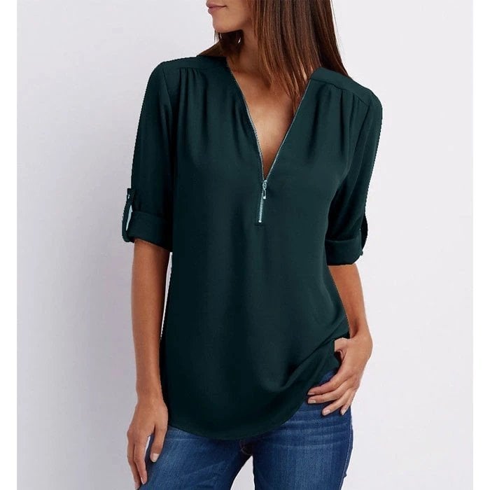 Gwen | Blusa Elegante com Zíper