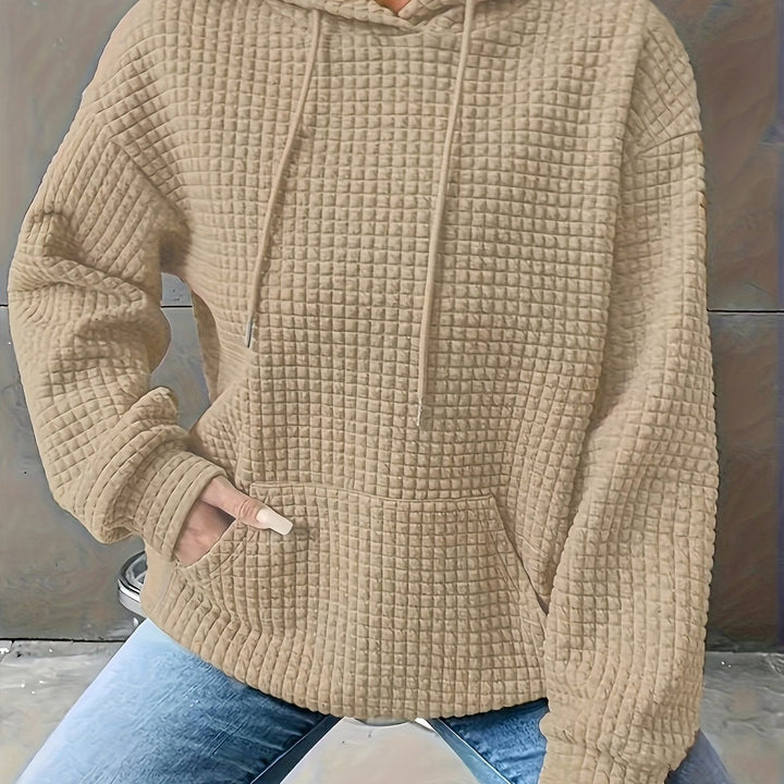 Lena | Cozy Waffle Knit Hooded Sweater