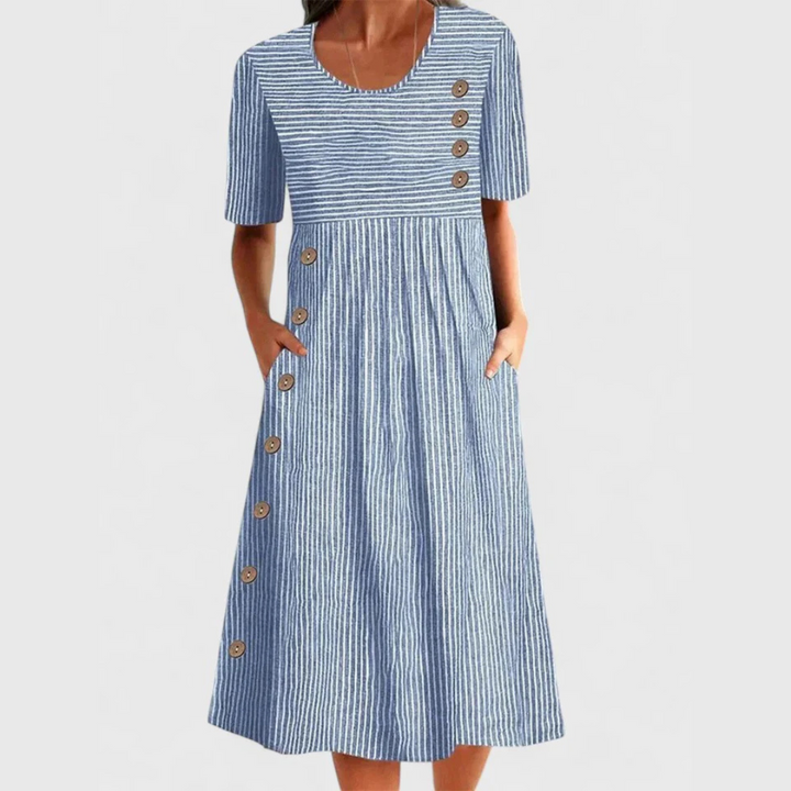 Vestido Midi Listrado Wanda