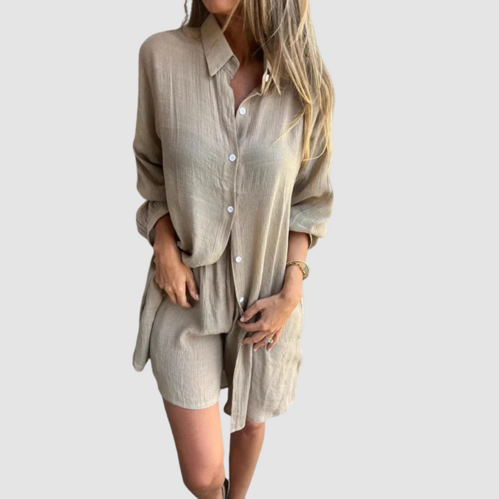 Gennie™ Conjunto de Dos Piezas con Estilo | Blazer Corto y Falda Lápiz