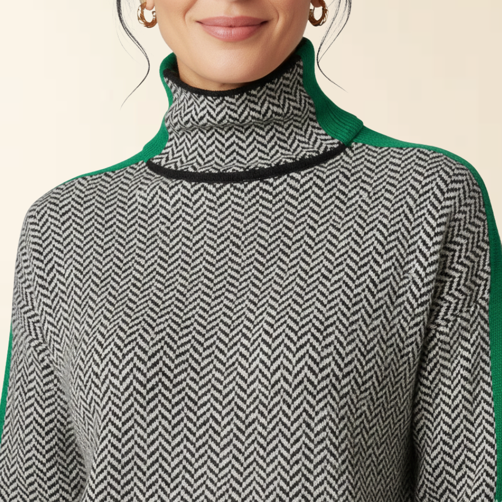 Noré - Sweater with High Collar and Comfortable Fit