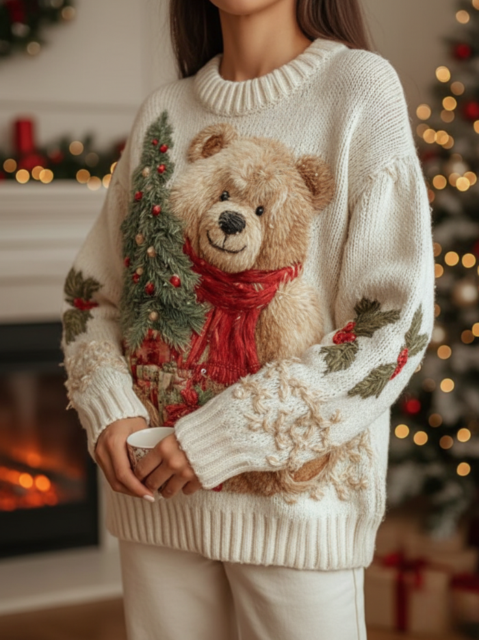 Lyselle | Suéter Estiloso com Estampa de Urso