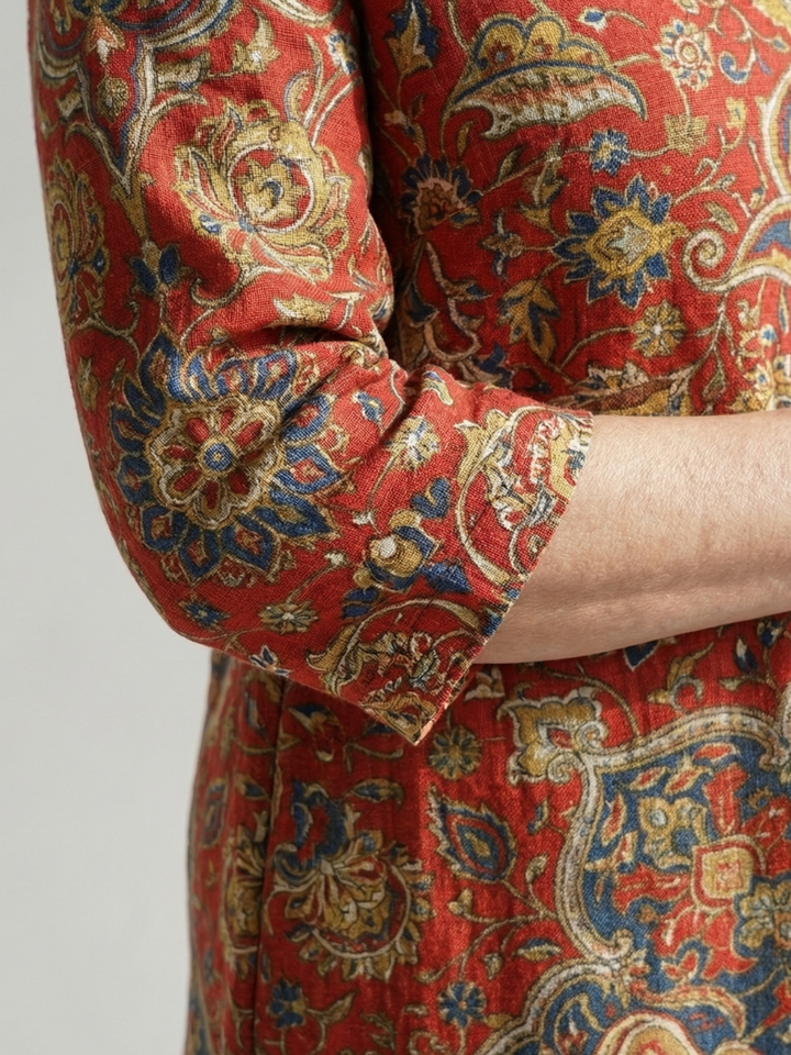 Carter | Vestido Midi Patchwork com Caimento Fácil
