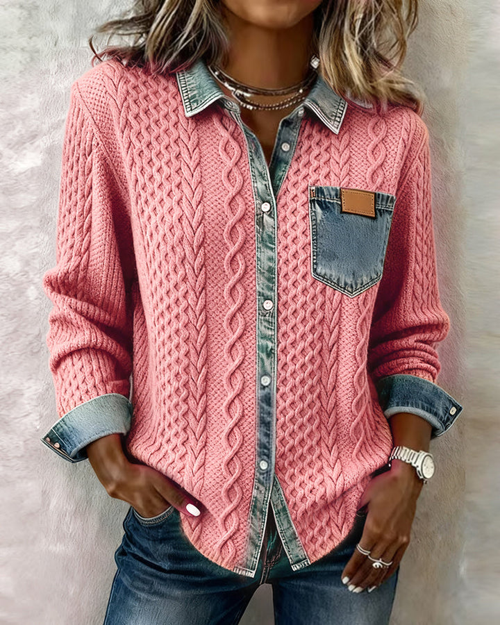 Juliane | Suéter Jeans Tricotado