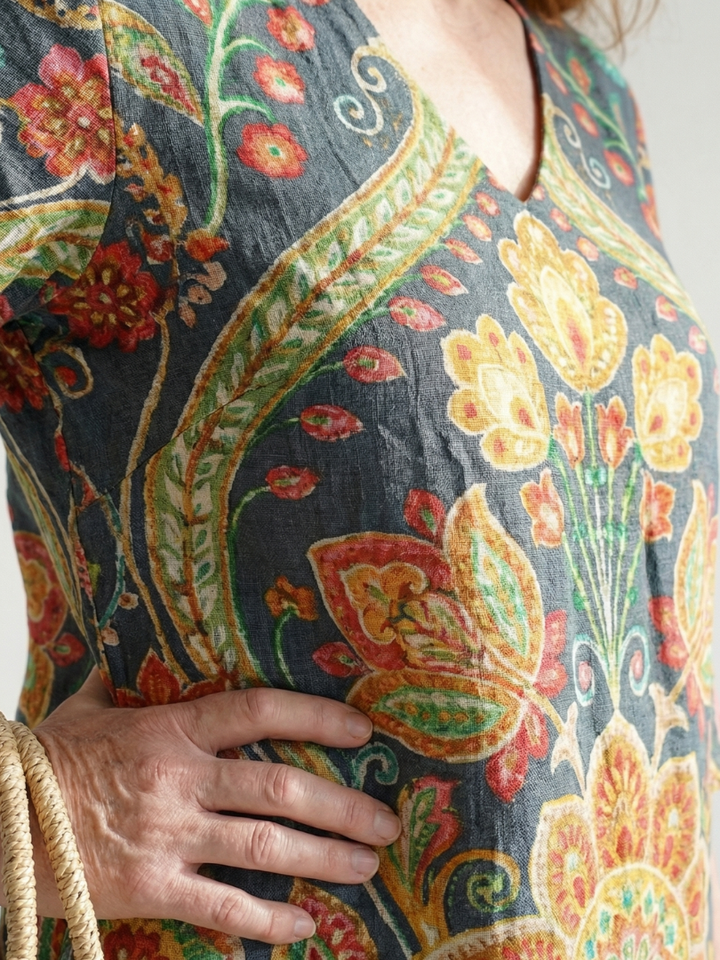 Lara | Vestido Midi Garden com Forma Fácil