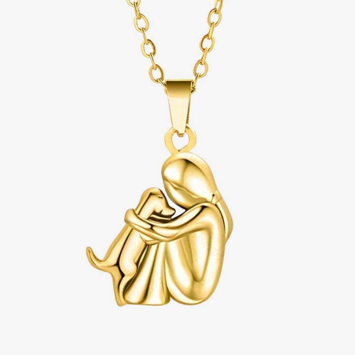 Elin | Loving Dog Embrace Necklace