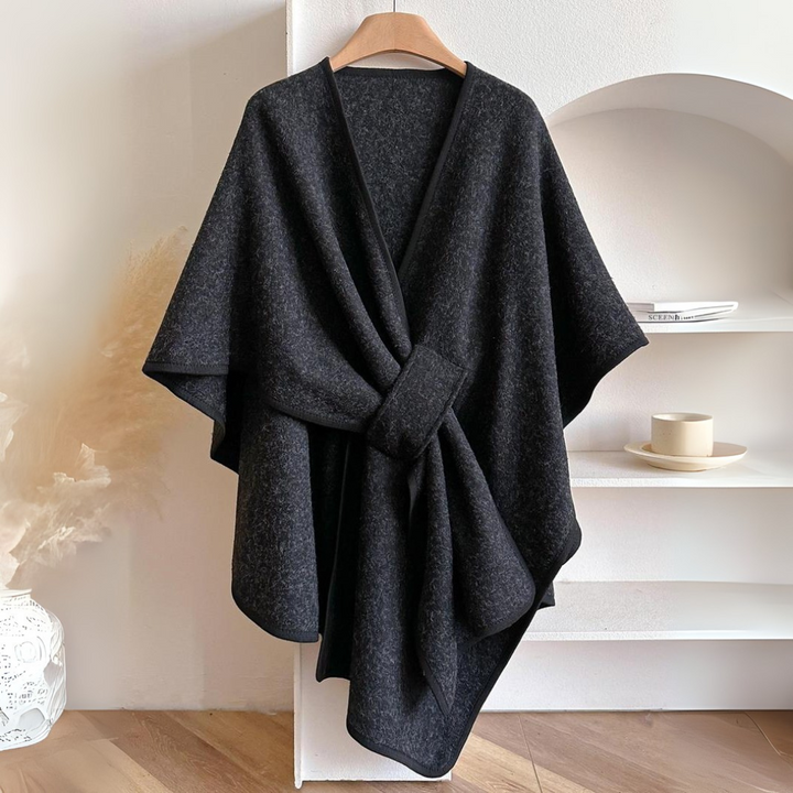 Auren Élise – Xale Luxuoso de Fleece Drapeado