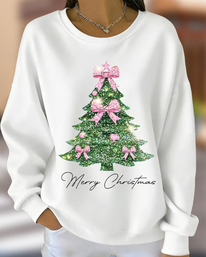 Tessa | Festive Round-Neck Christmas Tree Sweatshirt