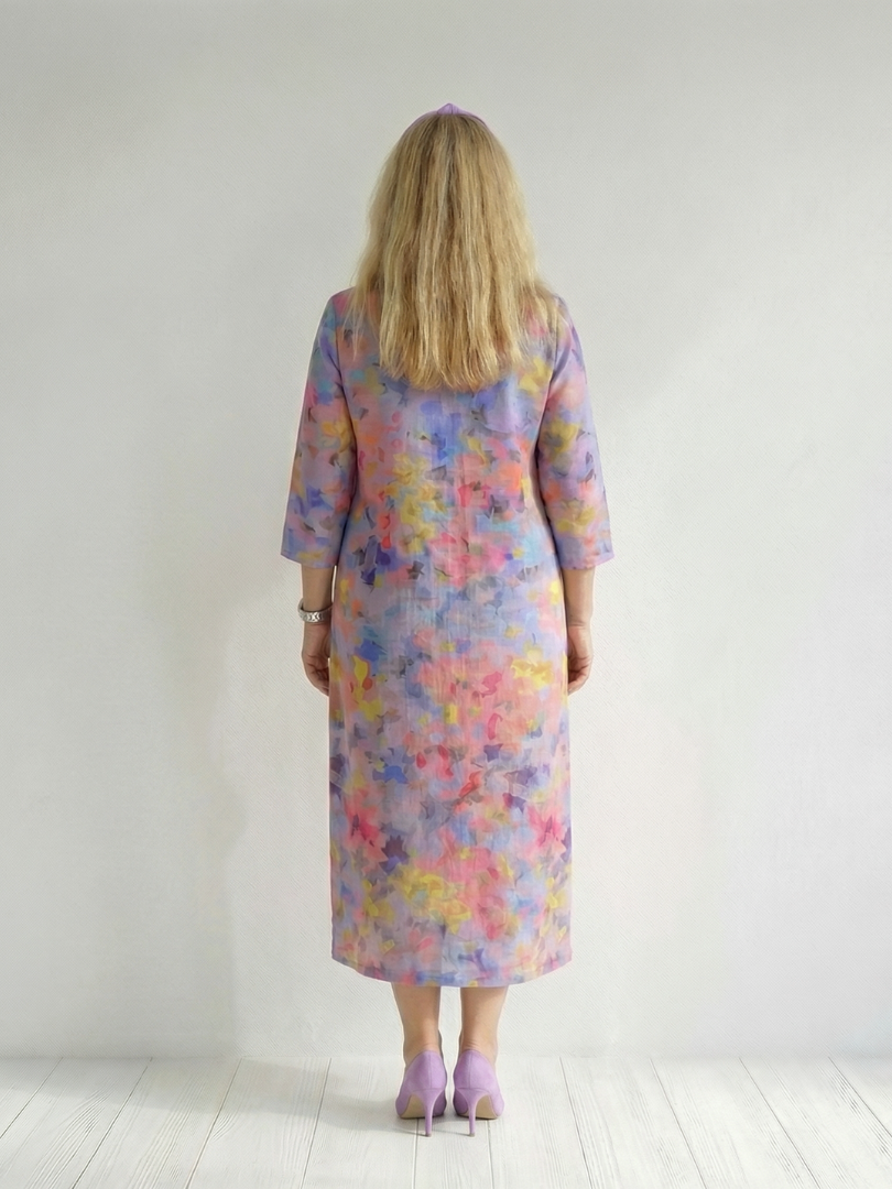 Benson | Vestido Midi Floral Abstrato