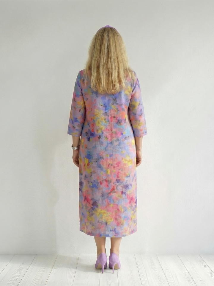 Benson | Vestido Midi Floral Abstrato