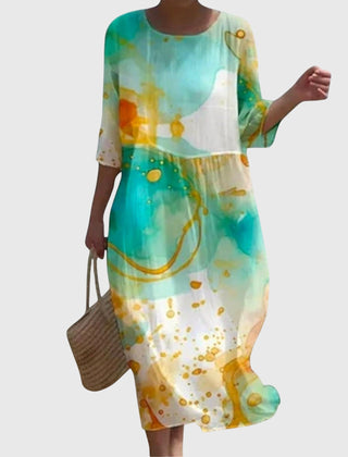 Hayley | Floral Print Flowy Maxi Dress