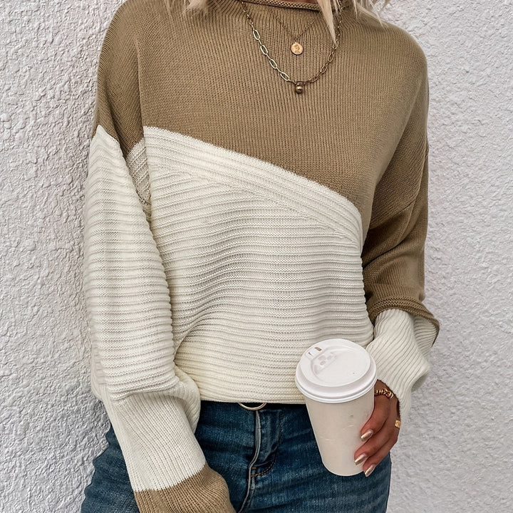 Talia | Chic Two-Tone Drop-Shoulder Style Pullover
