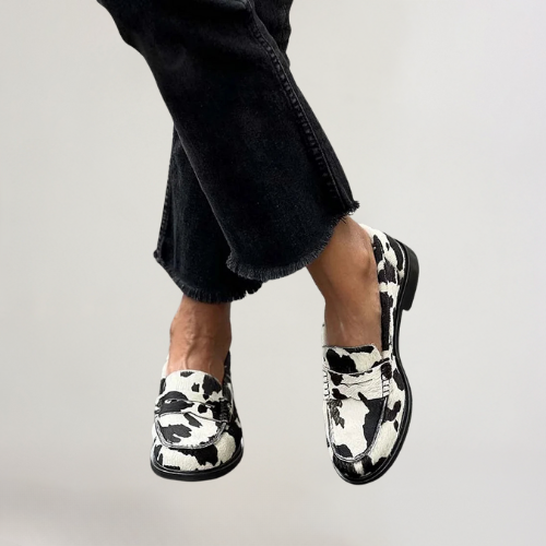 Veerle | Mocassins Estampa de Vaca