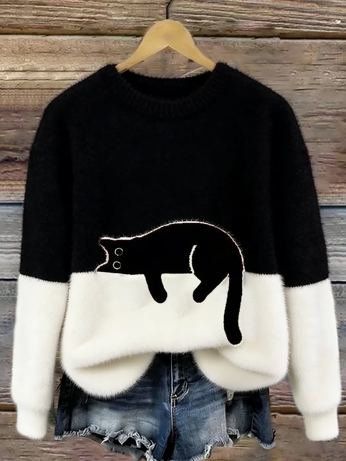Luna | Suéter com Estampa de Gato