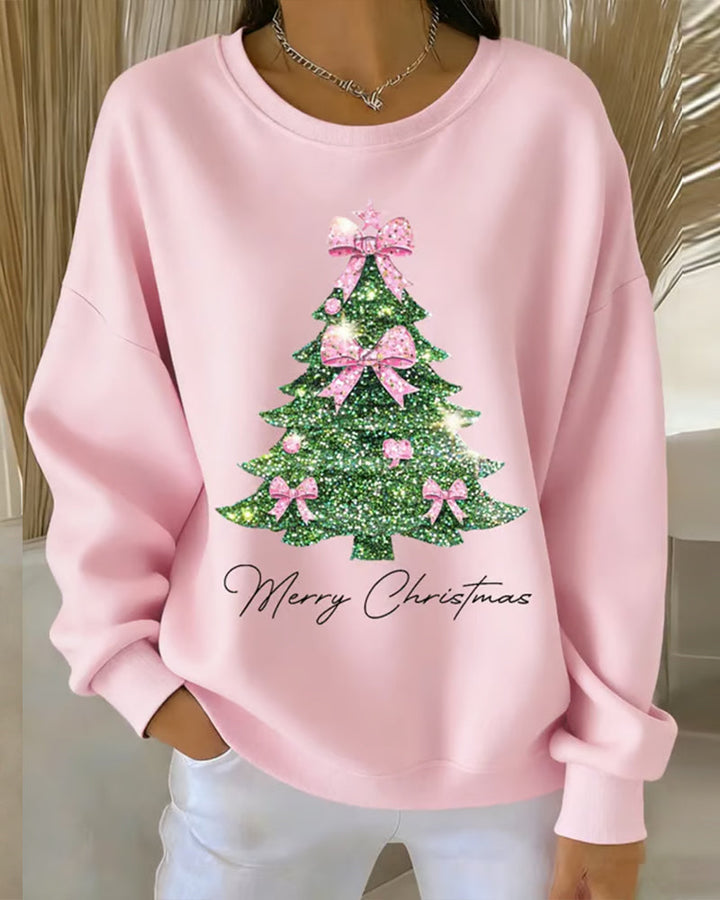 Tessa | Festive Round-Neck Christmas Tree Sweatshirt